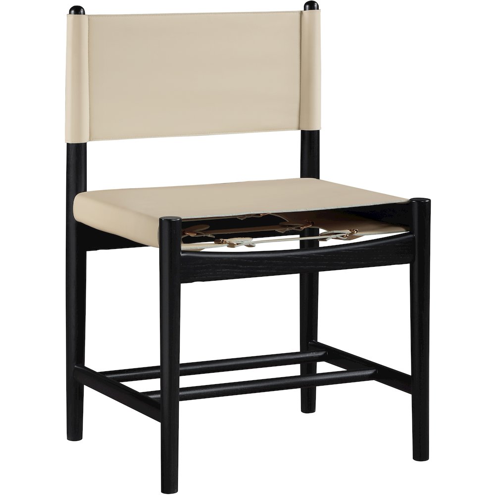 Rawlins Beige Vegan Leather Upholstered Dining Chair, Set of 2