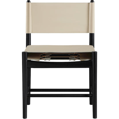 Rawlins Beige Vegan Leather Upholstered Dining Chair, Set of 2