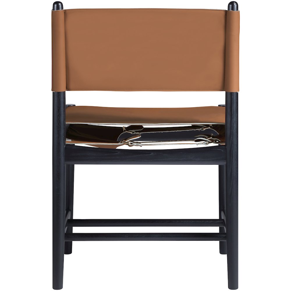 Rawlins Cognac Vegan Leather Upholstered Dining Chair, Set of 2