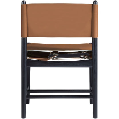 Rawlins Cognac Vegan Leather Upholstered Dining Chair, Set of 2