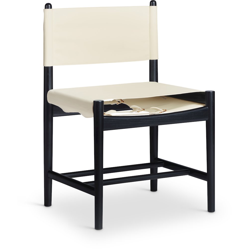 Rawlins Cream Vegan Leather Upholstered Dining Chair, Set of 2