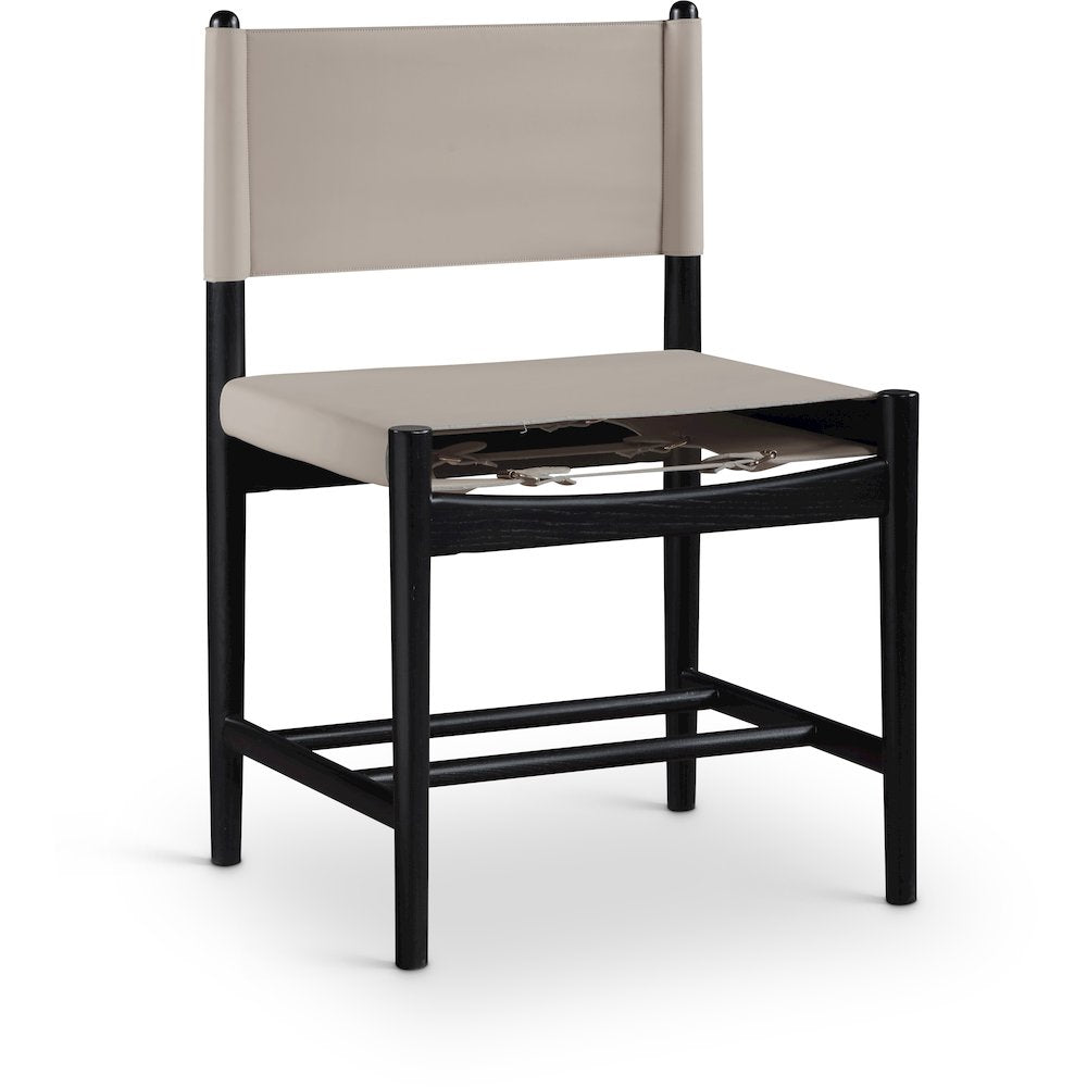 Rawlins Taupe Vegan Leather Upholstered Dining Chair, Set of 2