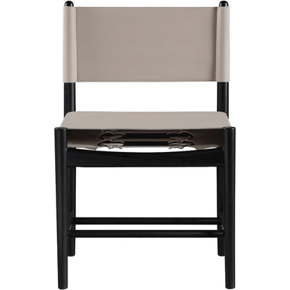 Rawlins Taupe Vegan Leather Upholstered Dining Chair, Set of 2