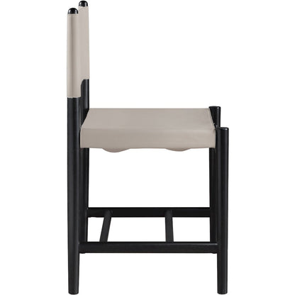 Rawlins Taupe Vegan Leather Upholstered Dining Chair, Set of 2