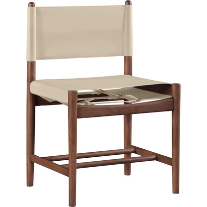 Rawlins Beige Vegan Leather Upholstered Dining Chair, Set of 2