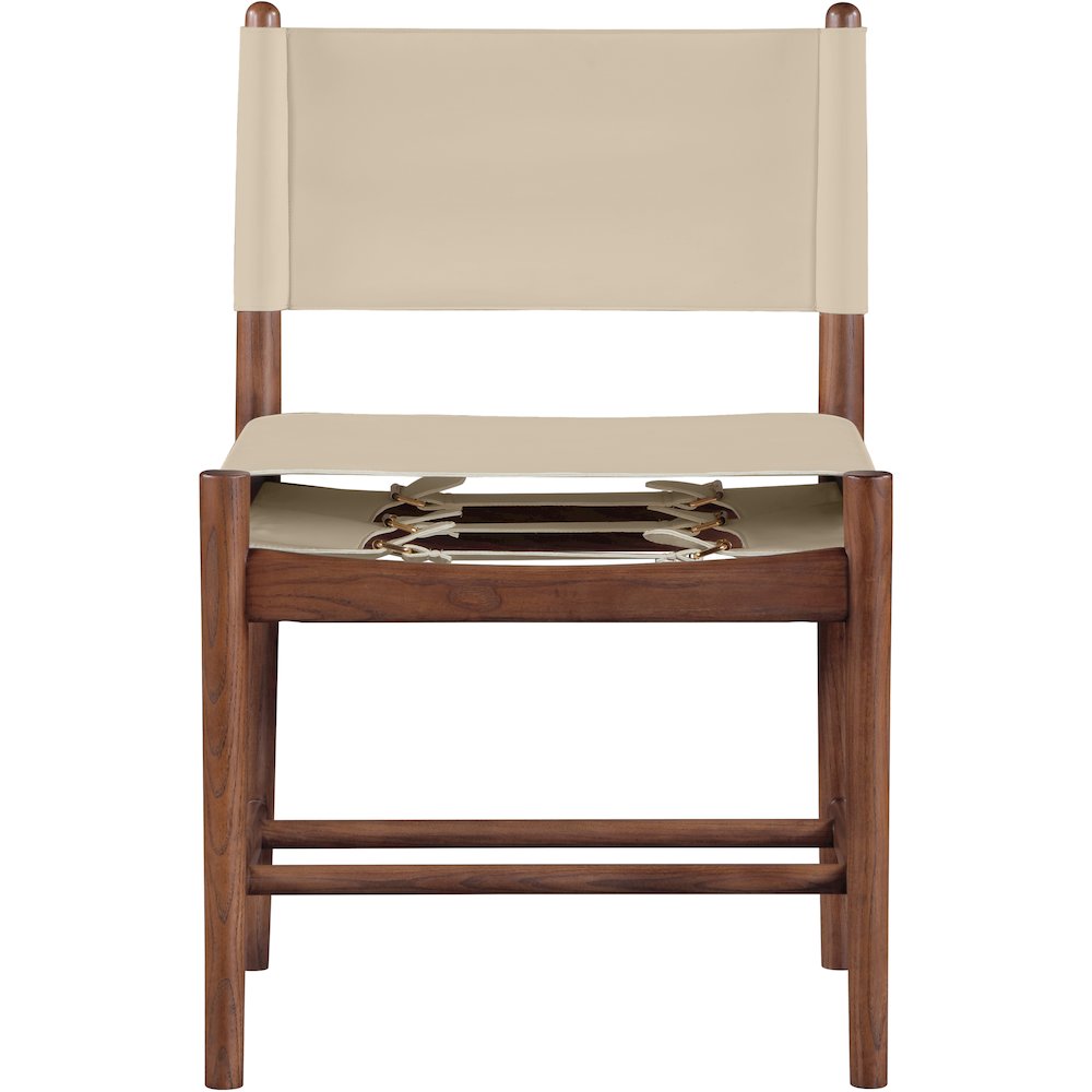 Rawlins Beige Vegan Leather Upholstered Dining Chair, Set of 2