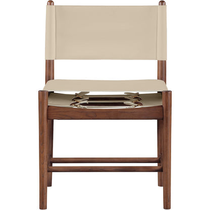 Rawlins Beige Vegan Leather Upholstered Dining Chair, Set of 2