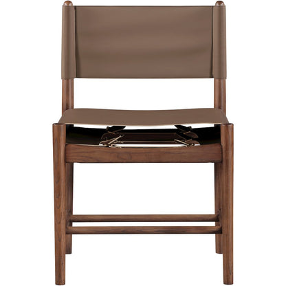 Rawlins Brown Vegan Leather Upholstered Dining Chair, Set of 2
