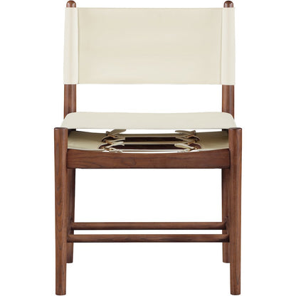 Rawlins Cream Vegan Leather Upholstered Dining Chair, Set of 2