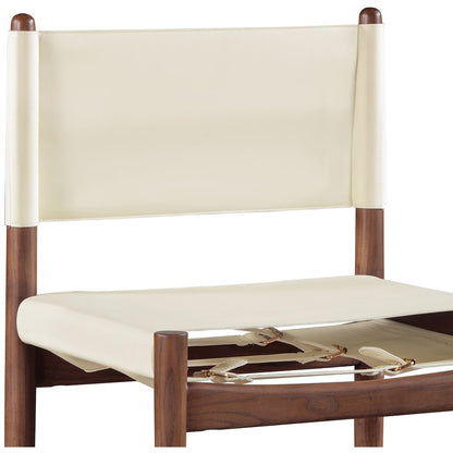 Rawlins Cream Vegan Leather Upholstered Dining Chair, Set of 2