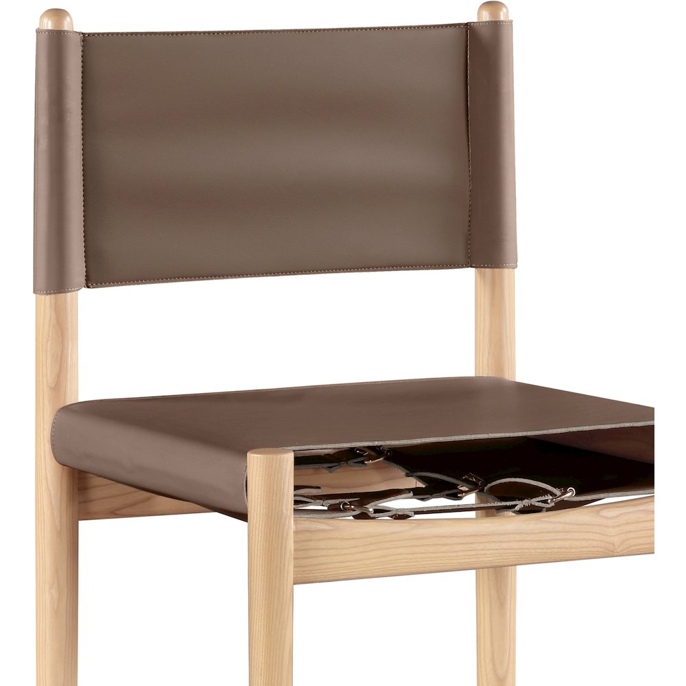 Rawlins Brown Vegan Leather Upholstered Counter Stool