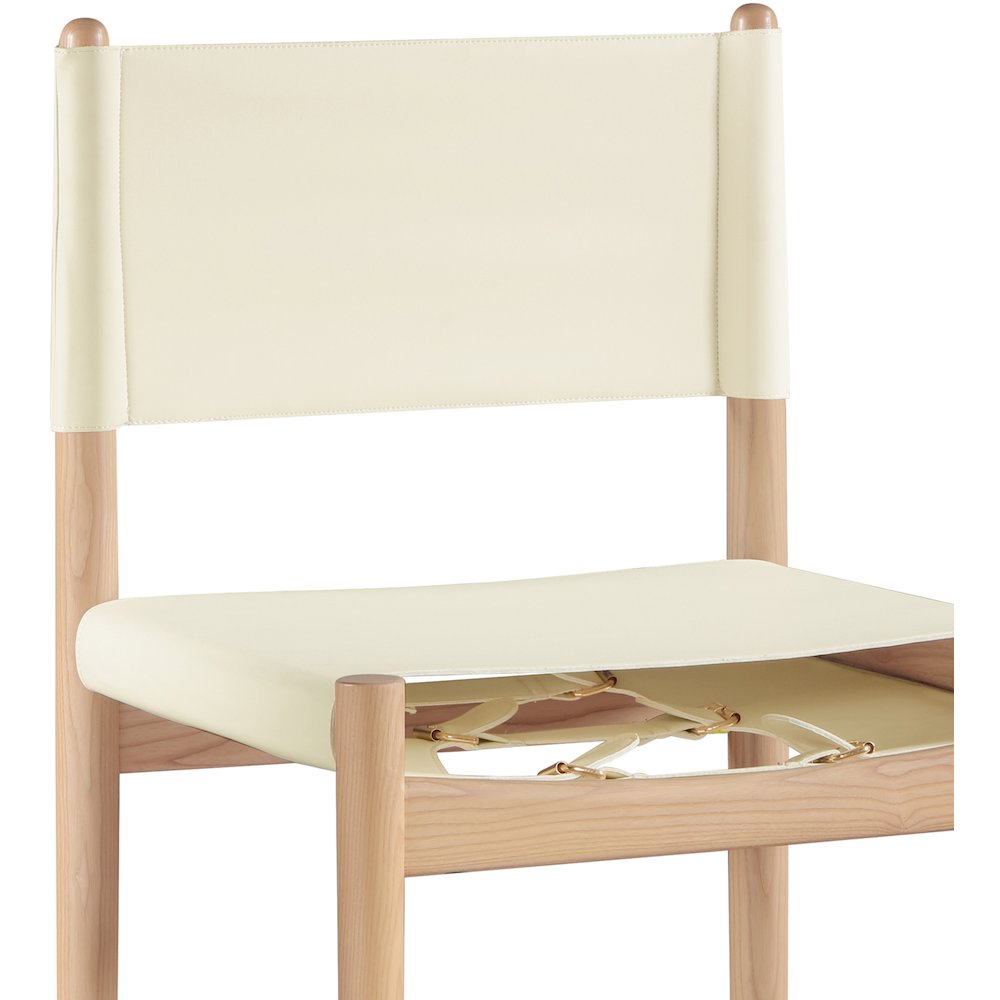 Rawlins Cream Vegan Leather Upholstered Counter Stool