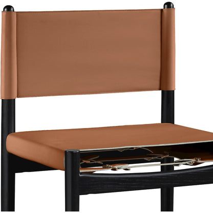 Rawlins Cognac Vegan Leather Upholstered Counter Stool