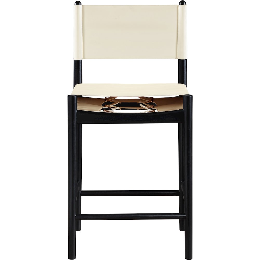 Rawlins Cream Vegan Leather Upholstered Counter Stool