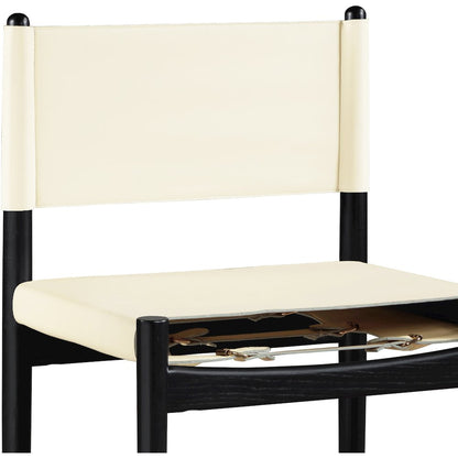 Rawlins Cream Vegan Leather Upholstered Counter Stool