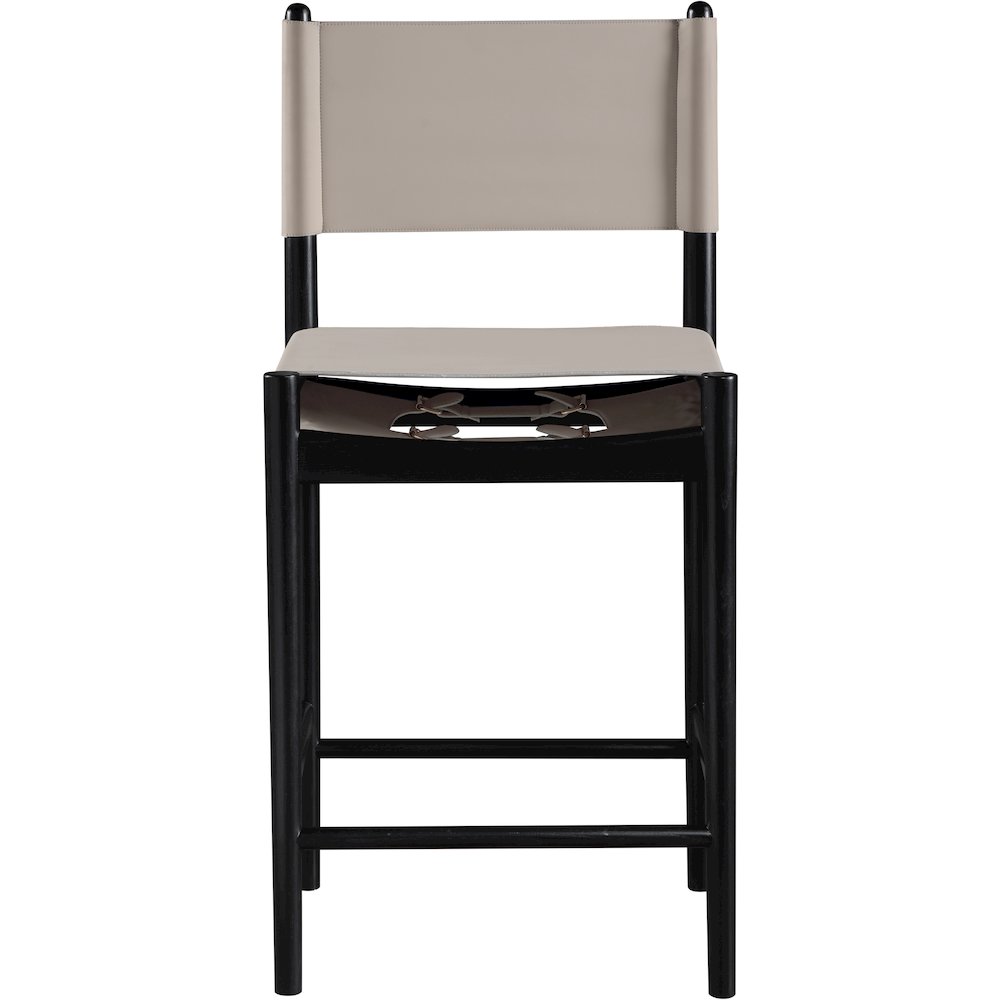Rawlins Taupe Vegan Leather Upholstered Counter Stool