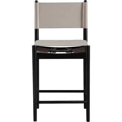 Rawlins Taupe Vegan Leather Upholstered Counter Stool