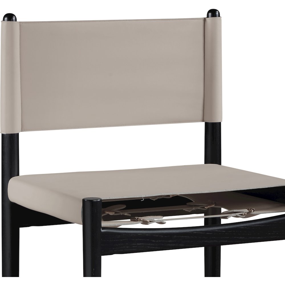 Rawlins Taupe Vegan Leather Upholstered Counter Stool