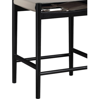 Rawlins Taupe Vegan Leather Upholstered Counter Stool