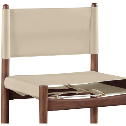 Rawlins Beige Vegan Leather Upholstered Counter Stool