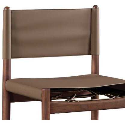 Rawlins Brown Vegan Leather Upholstered Counter Stool