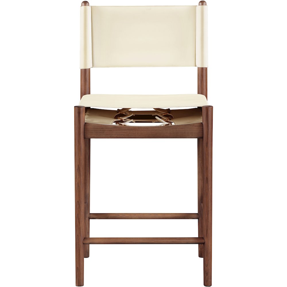 Rawlins Cream Vegan Leather Upholstered Counter Stool