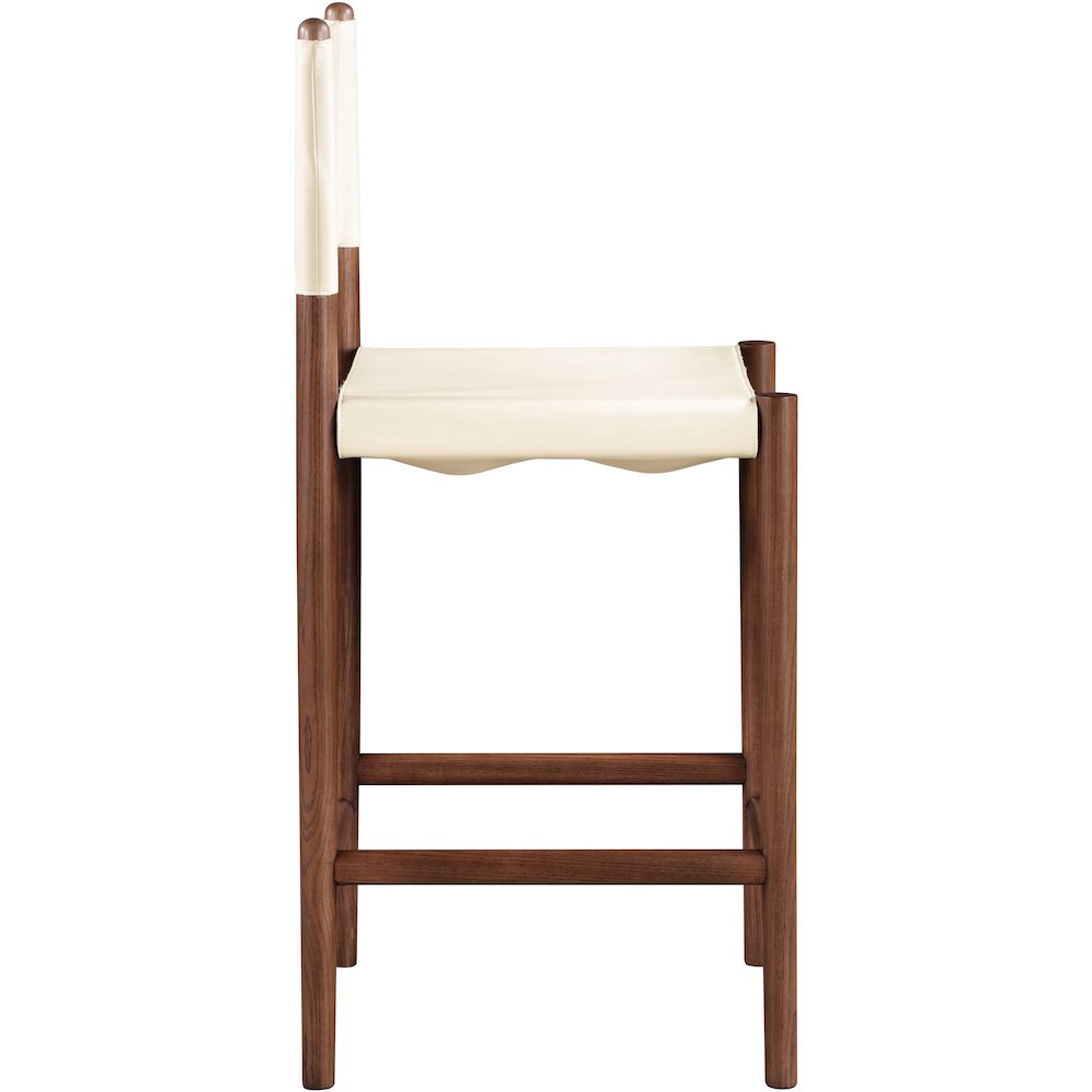 Rawlins Cream Vegan Leather Upholstered Counter Stool