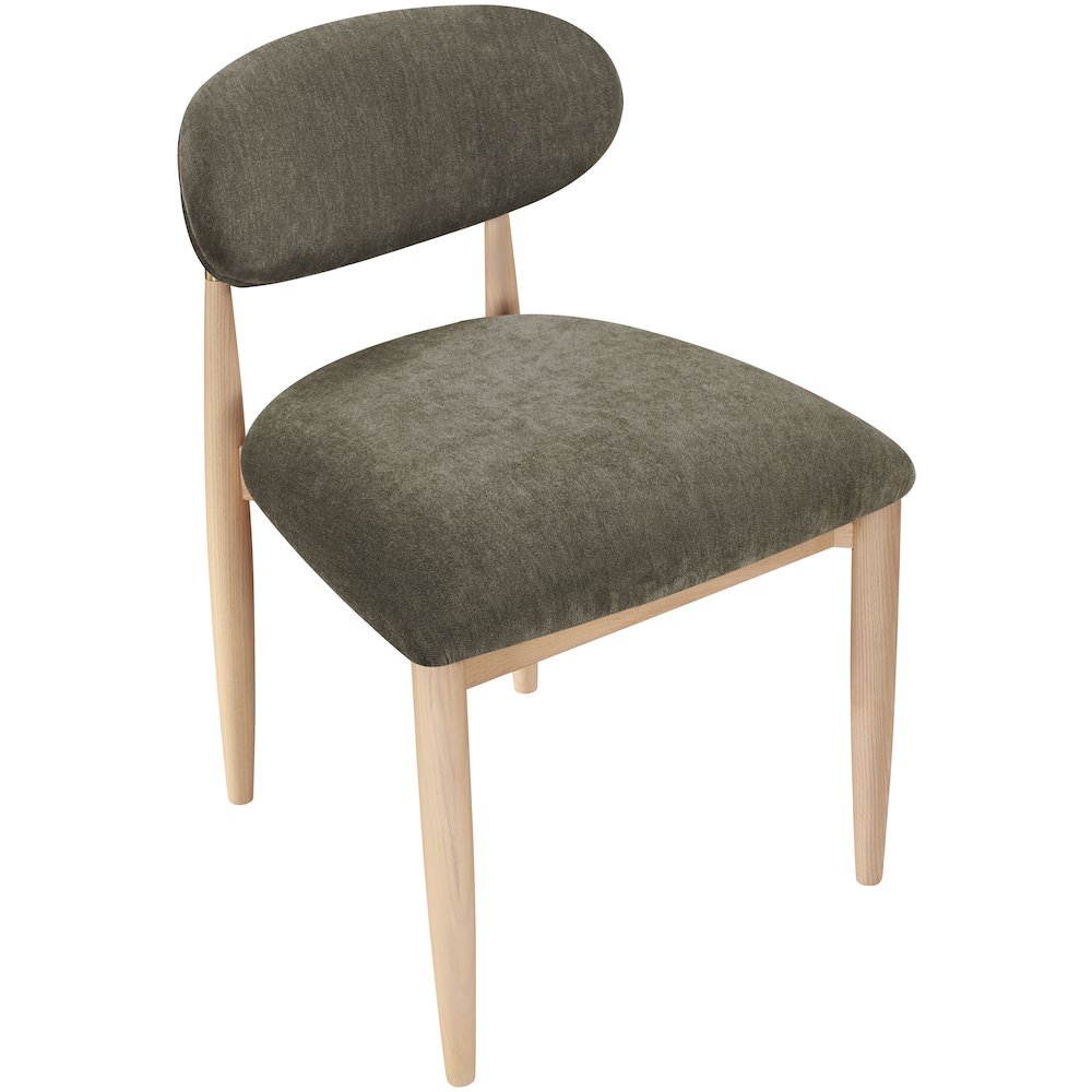 Riccio Brown Performance Fabric Upholstered Dining Side Chair, Set of 2