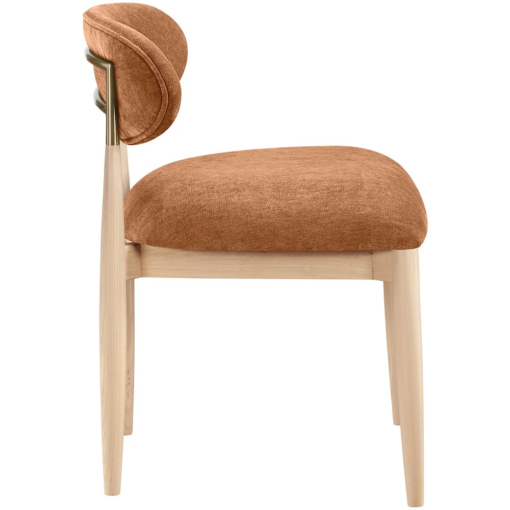 Riccio Cognac Performance Fabric Upholstered Dining Side Chair, Set of 2