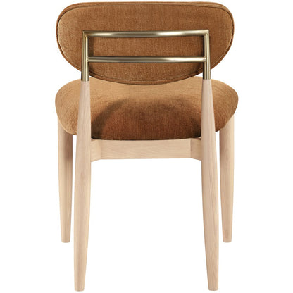 Riccio Cognac Performance Fabric Upholstered Dining Side Chair, Set of 2