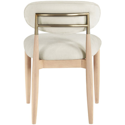 Riccio Cream Performance Fabric Upholstered Dining Side Chair, Set of 2