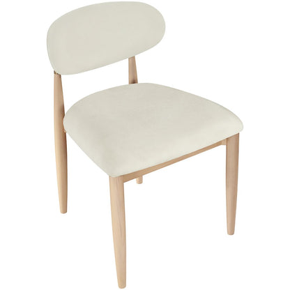 Riccio Cream Performance Fabric Upholstered Dining Side Chair, Set of 2