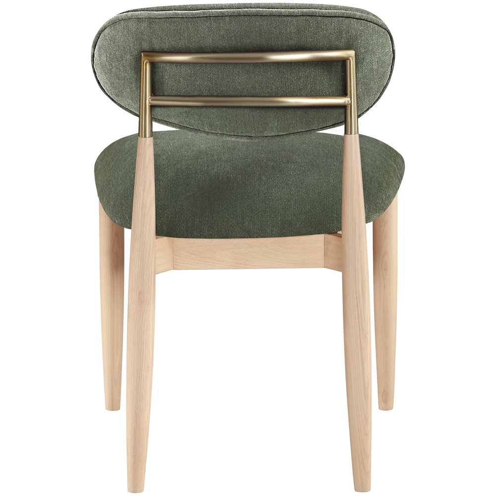 Riccio Olive Performance Fabric Upholstered Dining Side Chair, Set of 2