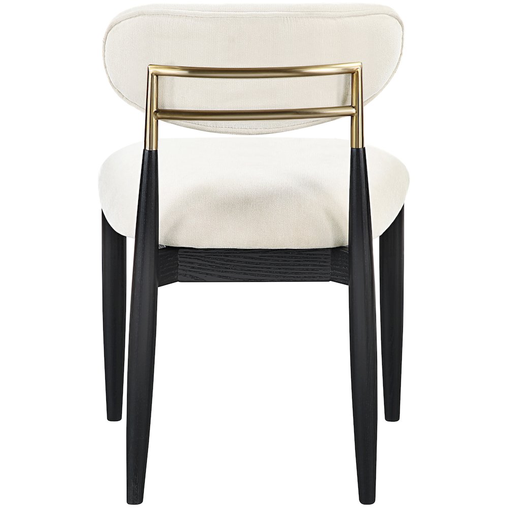 Riccio Beige Performance Fabric Upholstered Dining Side Chair, Set of 2