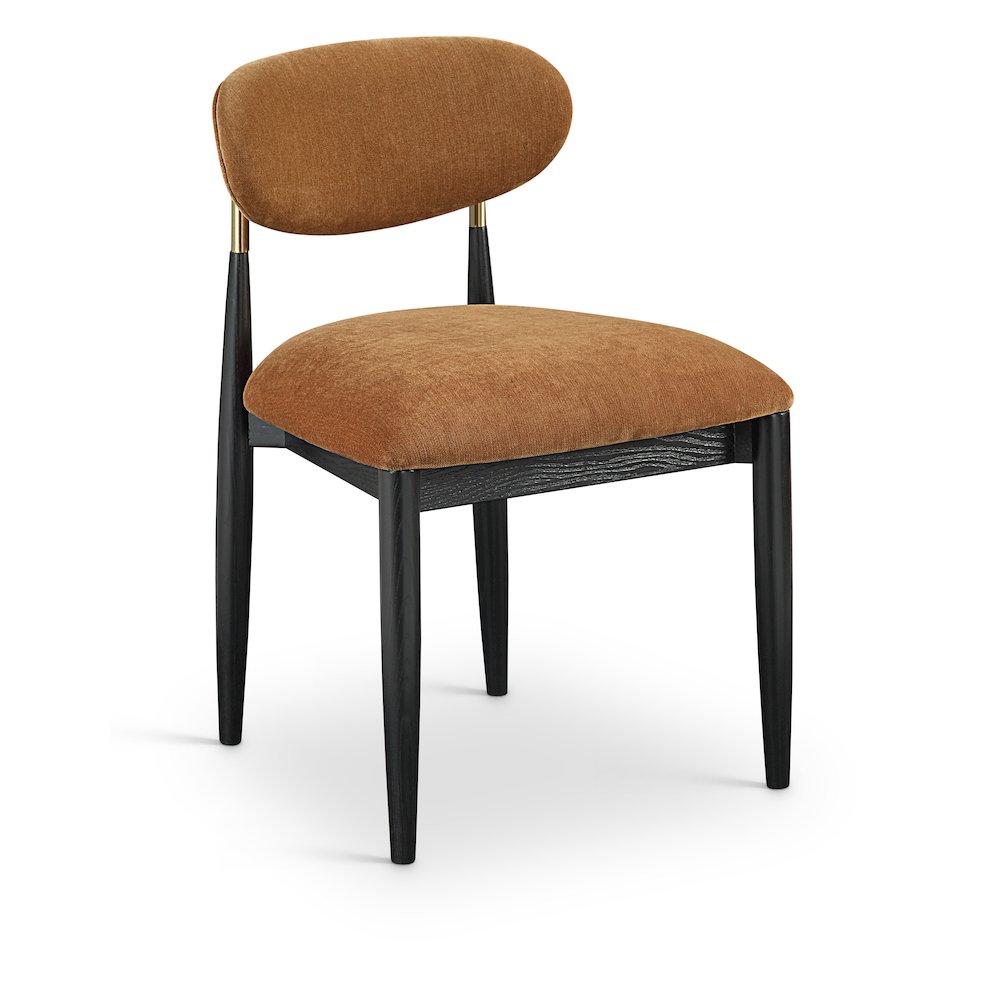 Riccio Cognac Performance Fabric Upholstered Dining Side Chair, Set of 2