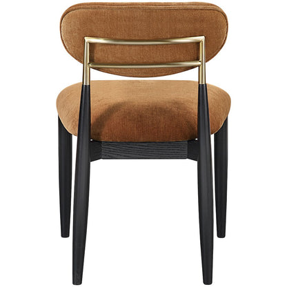 Riccio Cognac Performance Fabric Upholstered Dining Side Chair, Set of 2