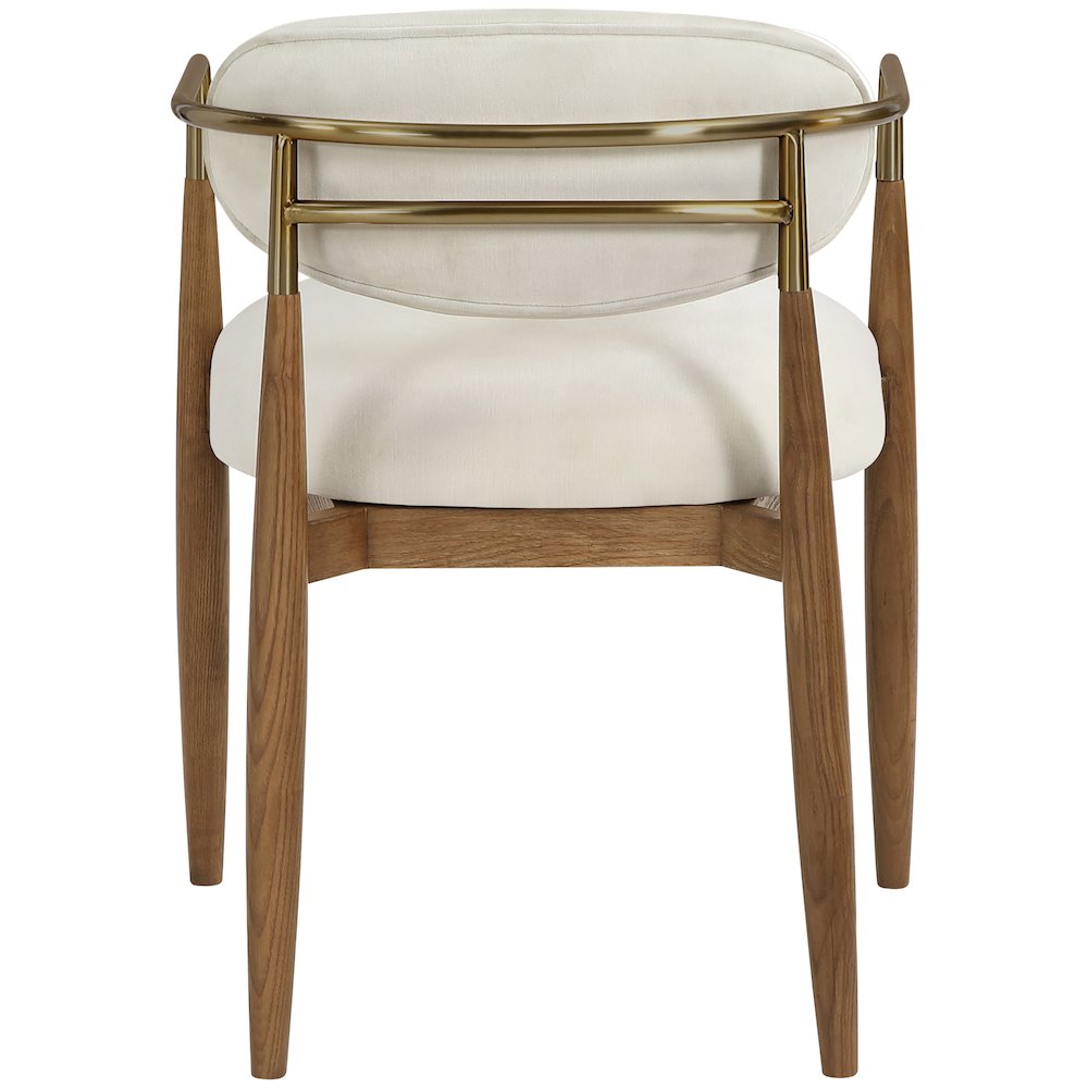 Riccio Beige Performance Fabric Upholstered Dining Arm Chair, Set of 2