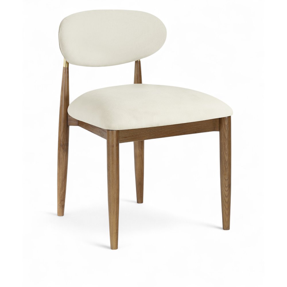 Riccio Cream Performance Fabric Upholstered Dining Side Chair, Set of 2
