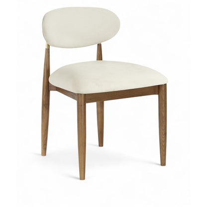 Riccio Cream Performance Fabric Upholstered Dining Side Chair, Set of 2