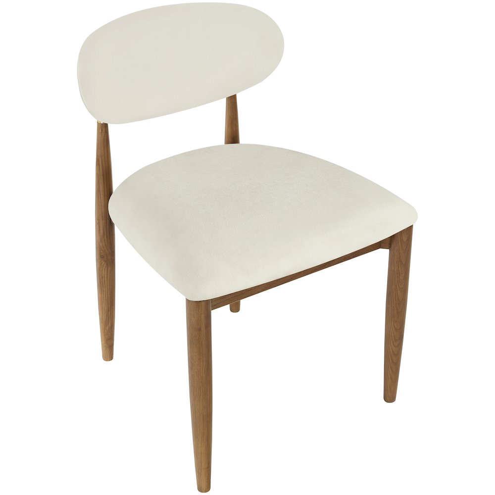 Riccio Cream Performance Fabric Upholstered Dining Side Chair, Set of 2