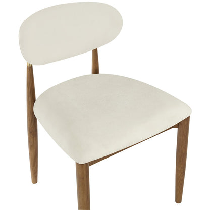 Riccio Cream Performance Fabric Upholstered Dining Side Chair, Set of 2