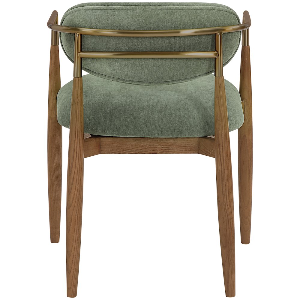 Riccio Olive Performance Fabric Upholstered Dining Arm Chair, Set of 2