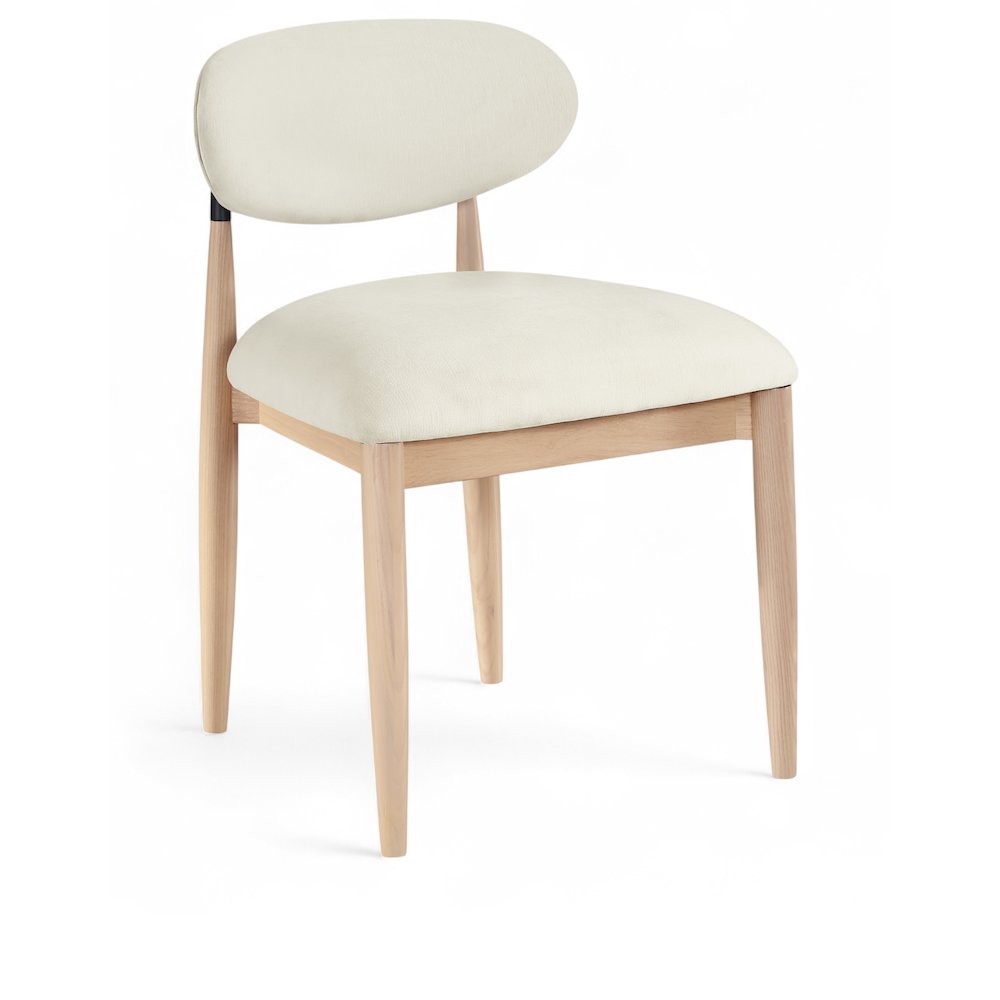 Riccio Cream Performance Fabric Upholstered Dining Side Chair, Set of 2