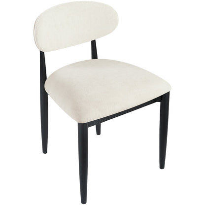 Riccio Beige Performance Fabric Upholstered Dining Side Chair, Set of 2