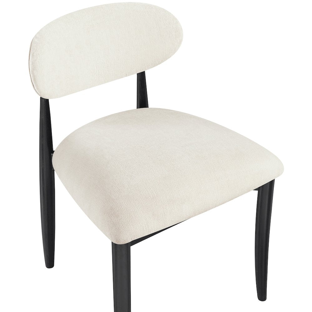 Riccio Beige Performance Fabric Upholstered Dining Side Chair, Set of 2