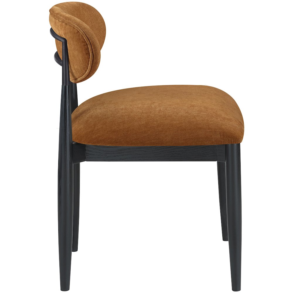 Riccio Cognac Performance Fabric Upholstered Dining Side Chair, Set of 2