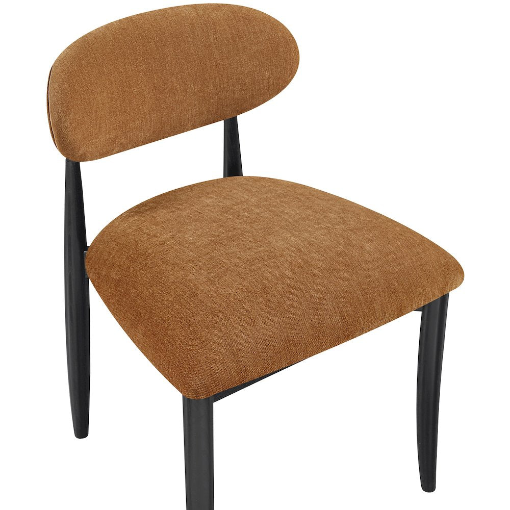 Riccio Cognac Performance Fabric Upholstered Dining Side Chair, Set of 2