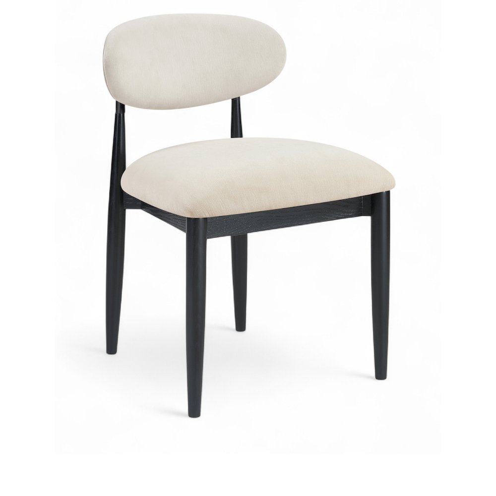 Riccio Cream Performance Fabric Upholstered Dining Side Chair, Set of 2
