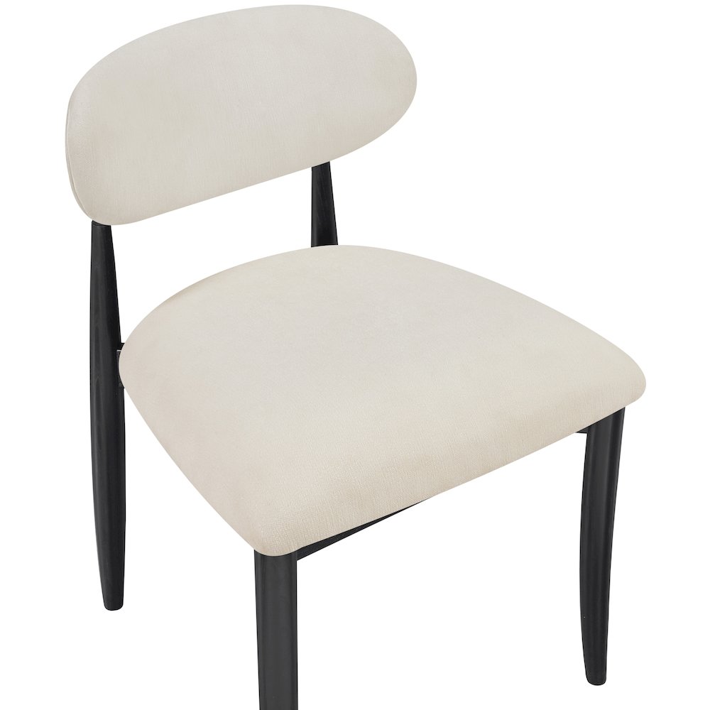 Riccio Cream Performance Fabric Upholstered Dining Side Chair, Set of 2
