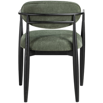 Riccio Olive Performance Fabric Upholstered Dining Arm Chair, Set of 2